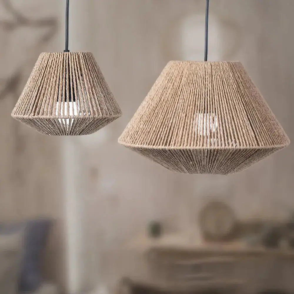 Rustieke Rotanlamp - Stijlvolle Gevlochten Verlichting voor Thuis