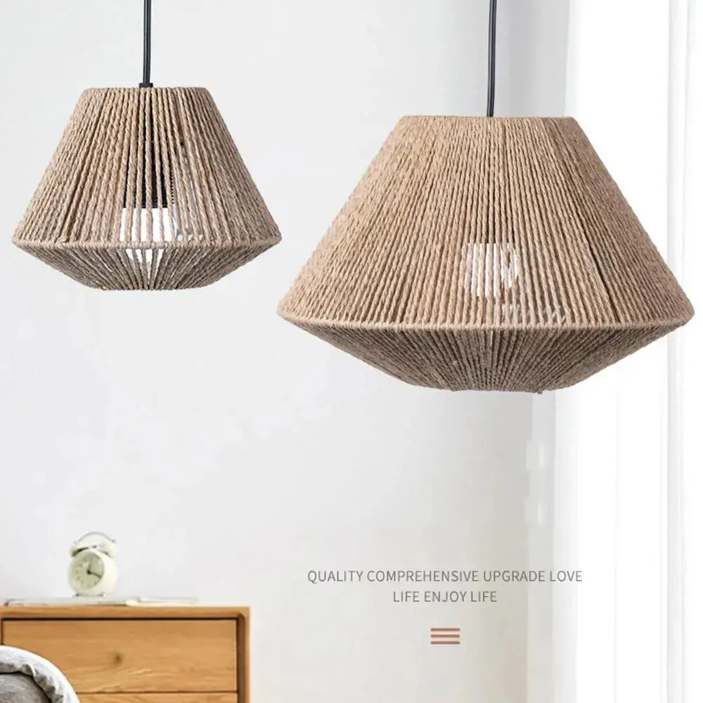 Rustieke Rotanlamp - Stijlvolle Gevlochten Verlichting voor Thuis