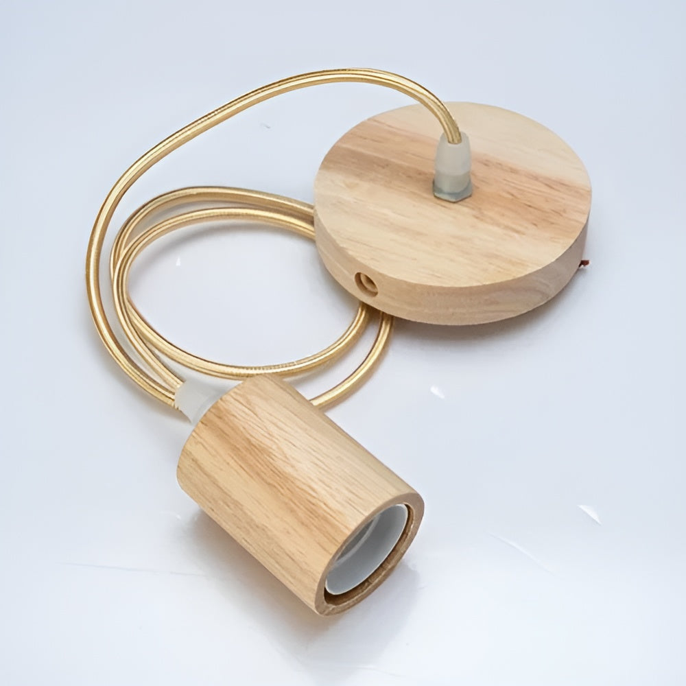 Elegante Italiaanse Houten Hanglamp – WoodGlow Light
