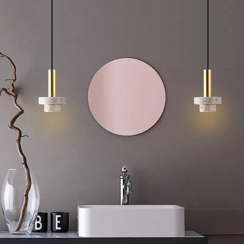 Elegante LED Hanglamp - Marmer/Terrazzo