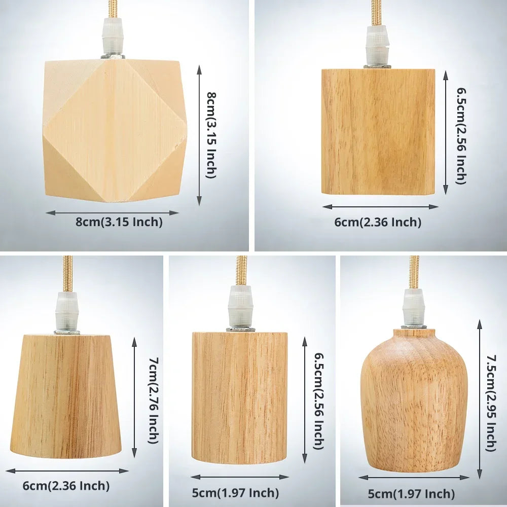 Elegante Italiaanse Houten Hanglamp – WoodGlow Light