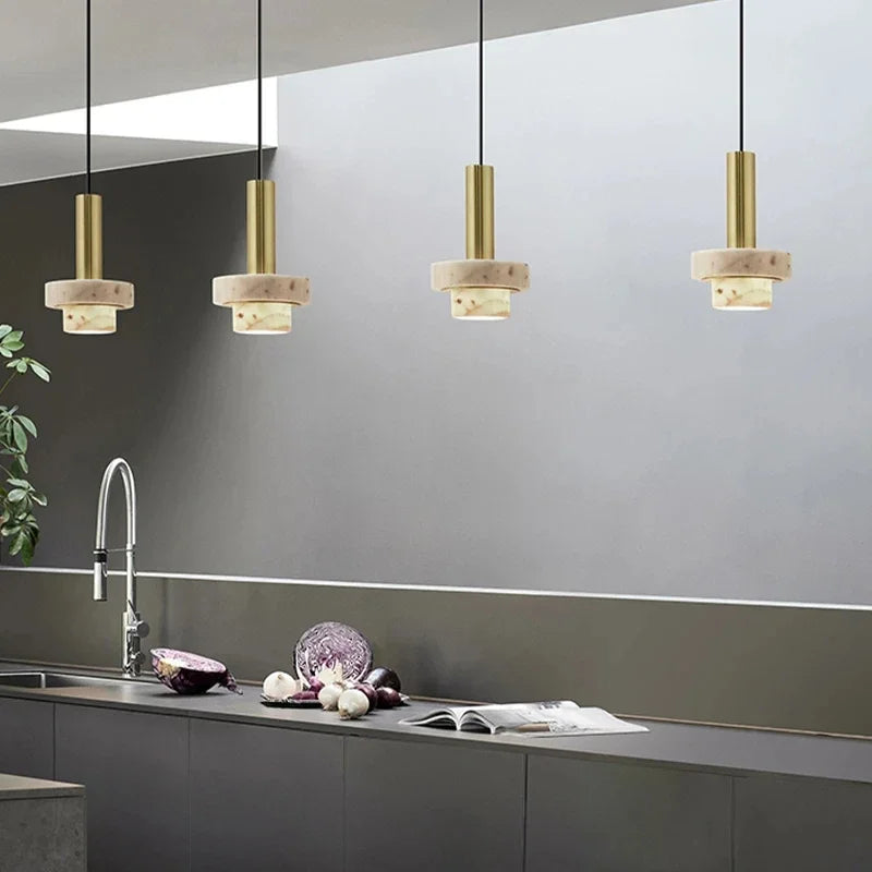 Elegante LED Hanglamp - Marmer/Terrazzo
