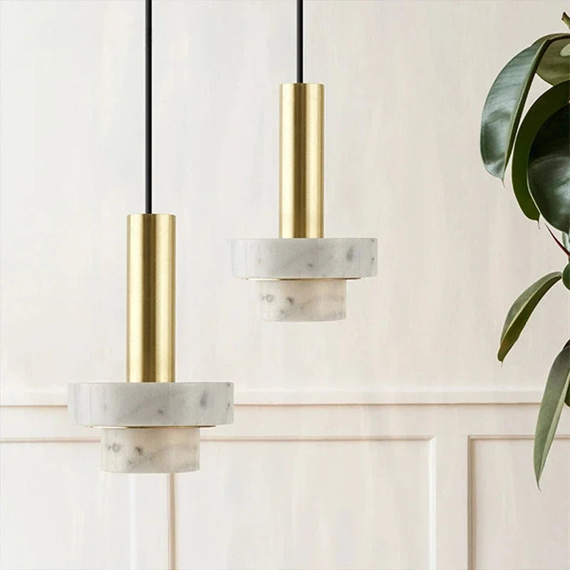 Elegante LED Hanglamp - Marmer/Terrazzo
