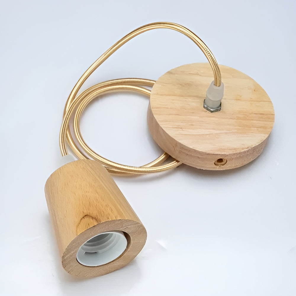 Elegante Italiaanse Houten Hanglamp – WoodGlow Light
