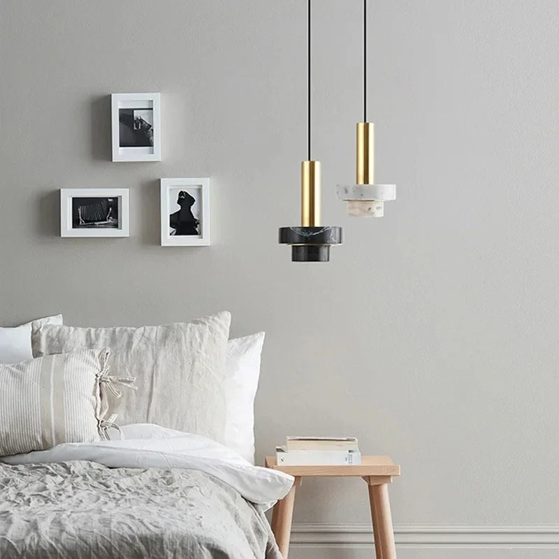 Elegante LED Hanglamp - Marmer/Terrazzo