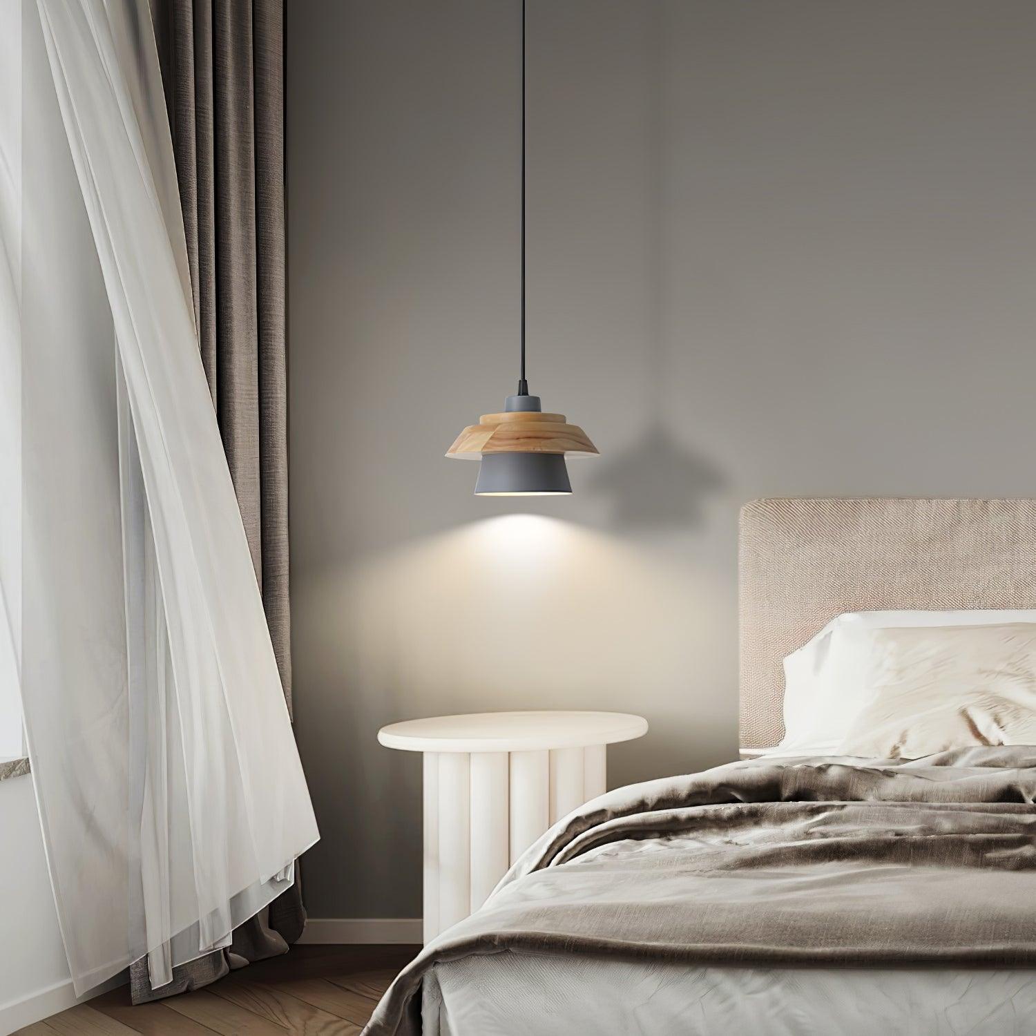 Stijlvolle NordicMacaron Houten Plafondlamp - Scandinavische Chic