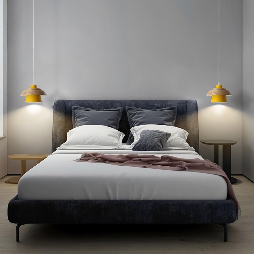 Stijlvolle NordicMacaron Houten Plafondlamp - Scandinavische Chic