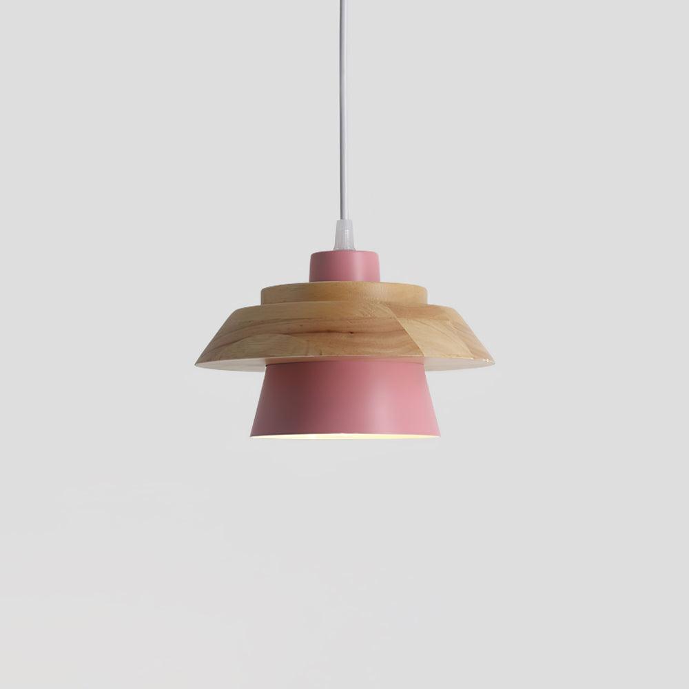 Stijlvolle NordicMacaron Houten Plafondlamp - Scandinavische Chic