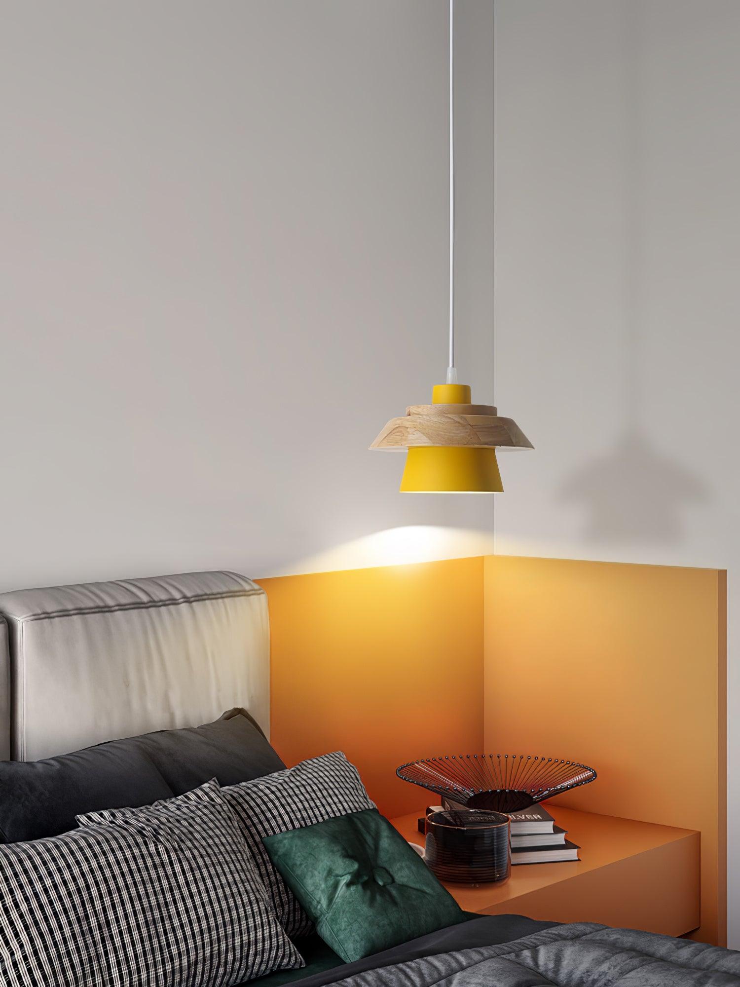 Stijlvolle NordicMacaron Houten Plafondlamp - Scandinavische Chic