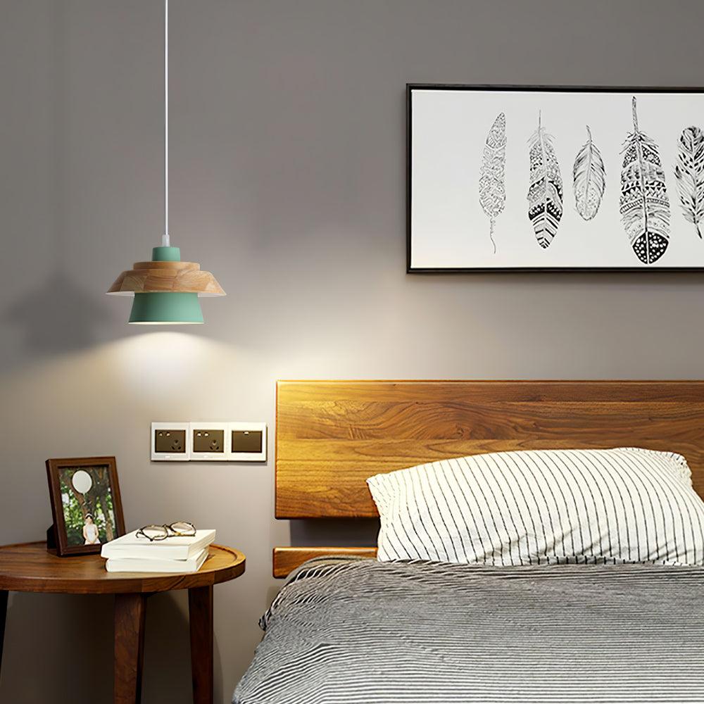 Stijlvolle NordicMacaron Houten Plafondlamp - Scandinavische Chic