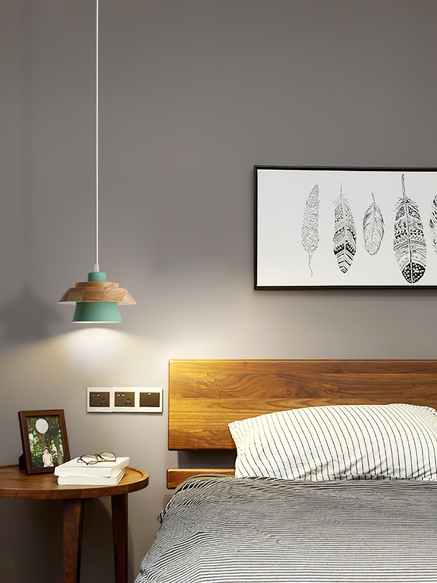 Stijlvolle NordicMacaron Houten Plafondlamp - Scandinavische Chic