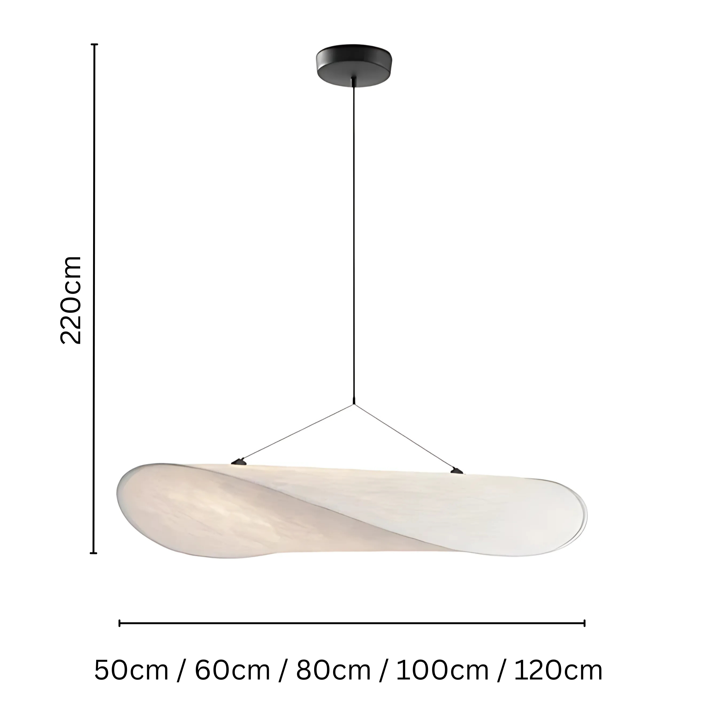 Moderne Zeil Hanglamp - Stijlvolle Japandi Stijl