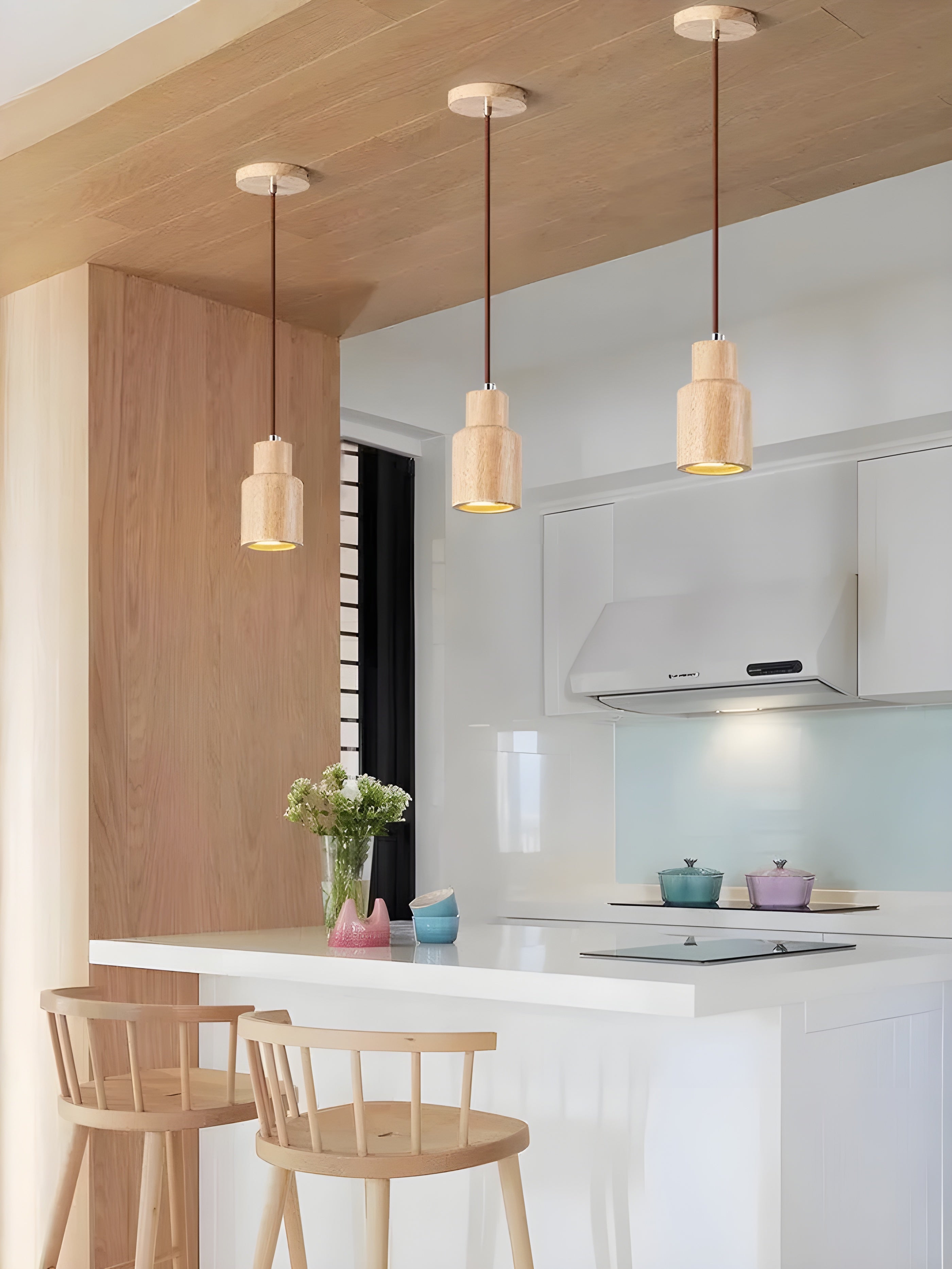 Scandinavische Luxe Houten Hanglamp - Stijlvolle Verlichting