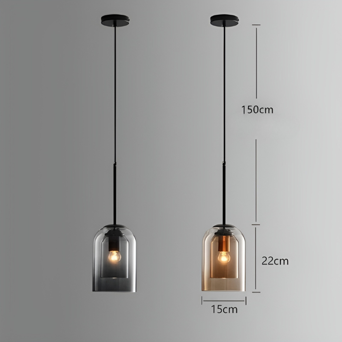 ScandiLume Hanglamp - Elegante Postmoderne Dubbelglas Verlichting