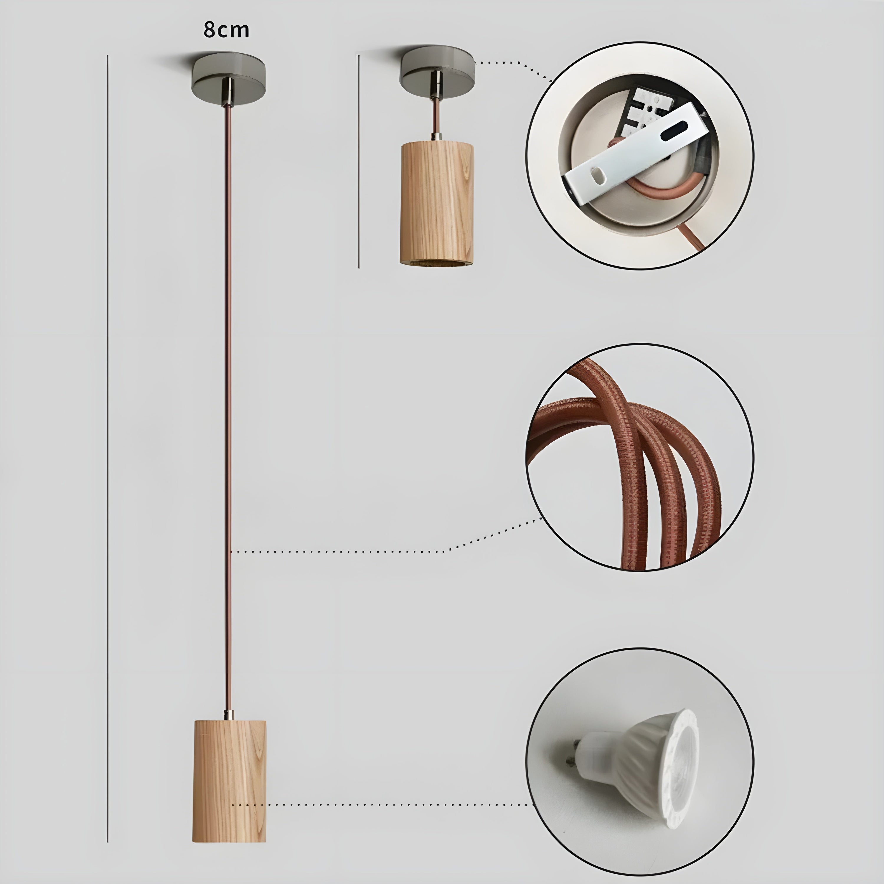 Scandinavische Luxe Houten Hanglamp - Stijlvolle Verlichting
