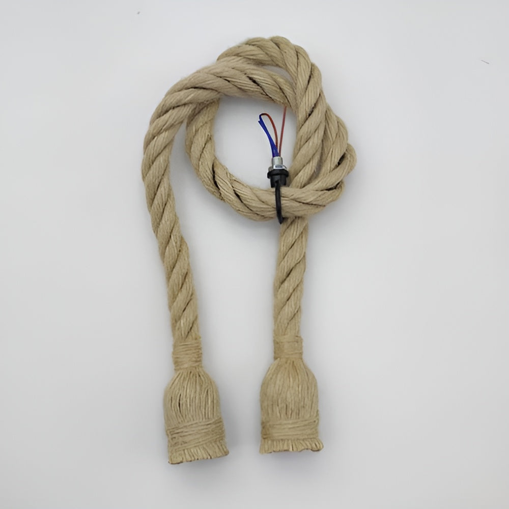 Elegante Vintage Touwlamp - Italiaanse Hanglamp met SparkleTwine