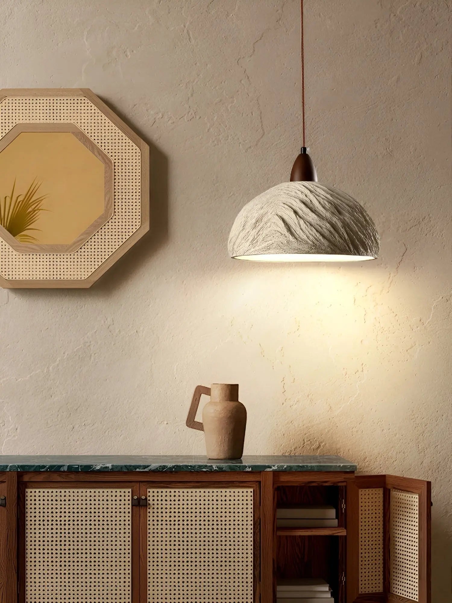 Retro Zen Hanglamp - Wabi Sabi Stijl voor een Unieke Sfeer