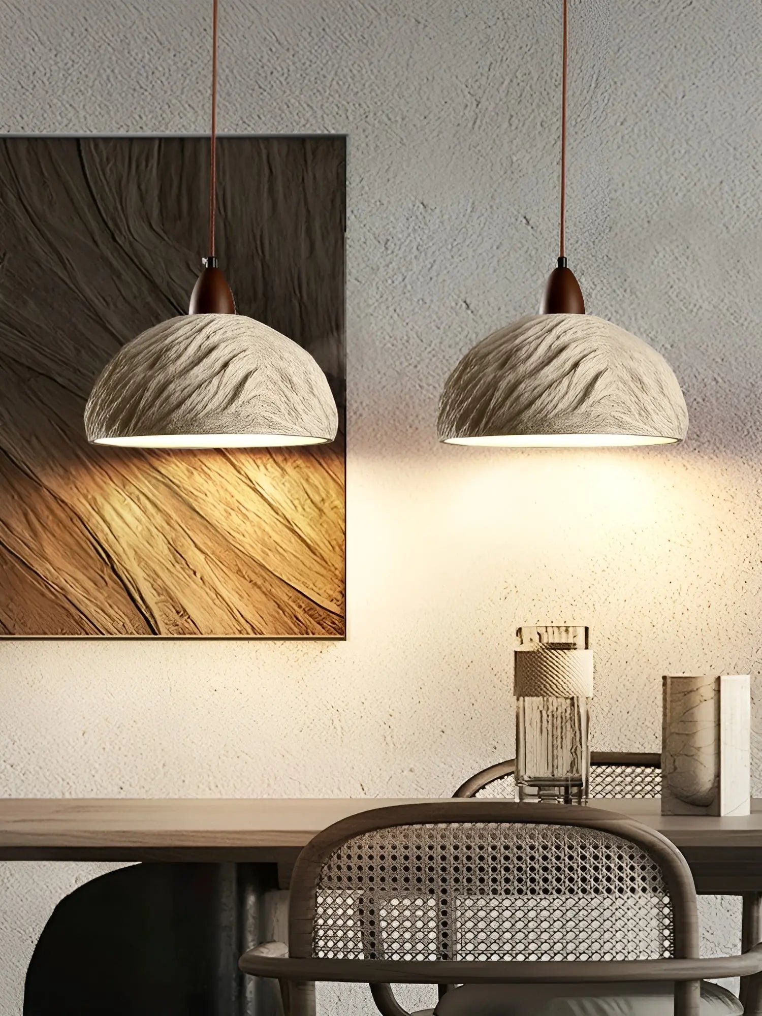 Retro Zen Hanglamp - Wabi Sabi Stijl voor een Unieke Sfeer