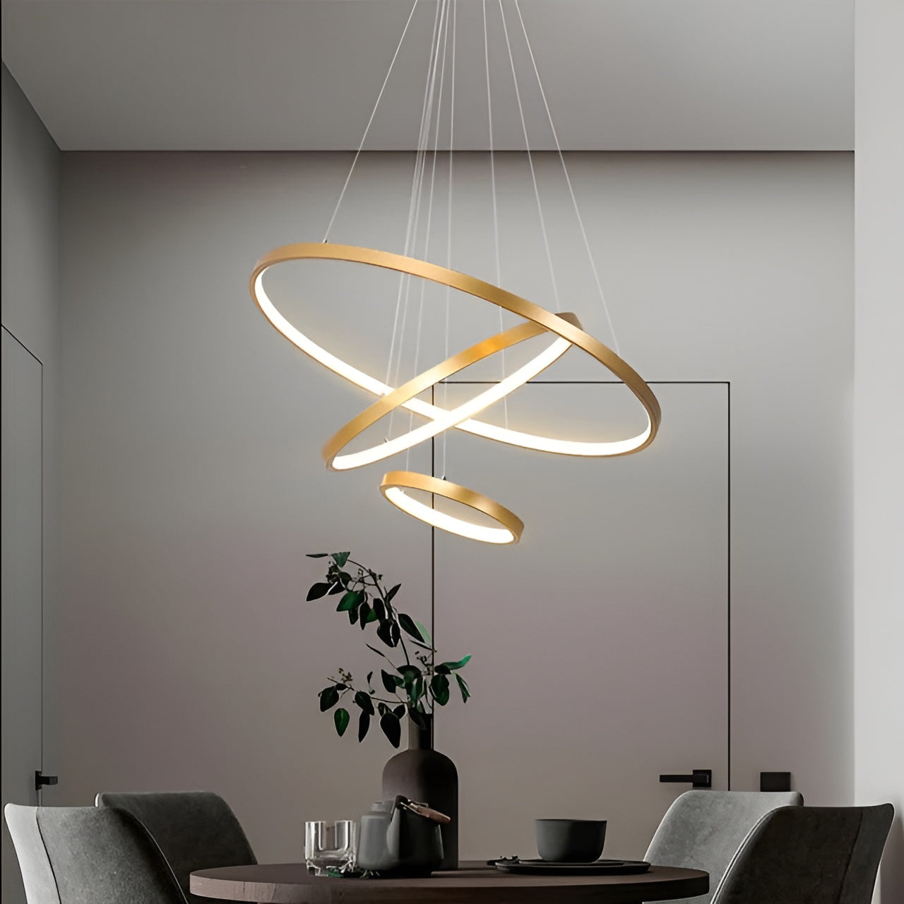 Elegante LED Kroonluchter - Moderne Hanglamp voor Stijlvol Thuis