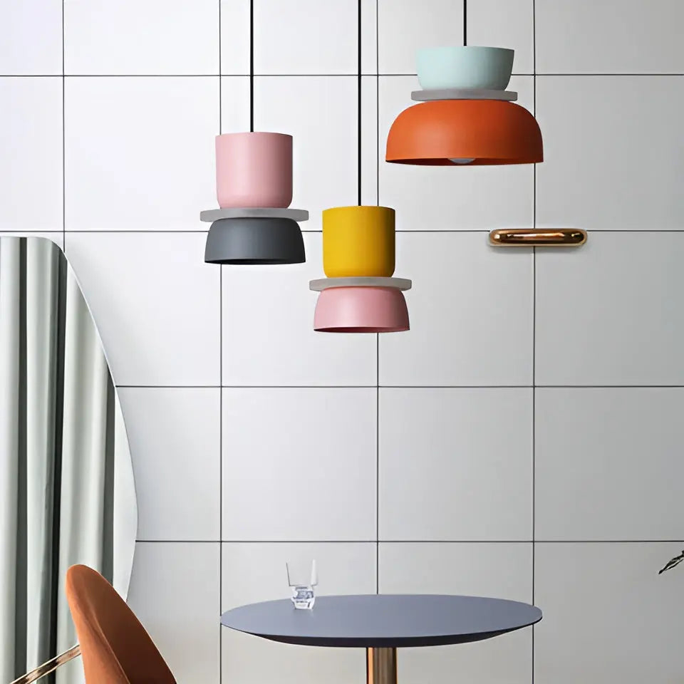 Stijlvolle Macaron LED Hanglamp - Kleurrijk en Elegant