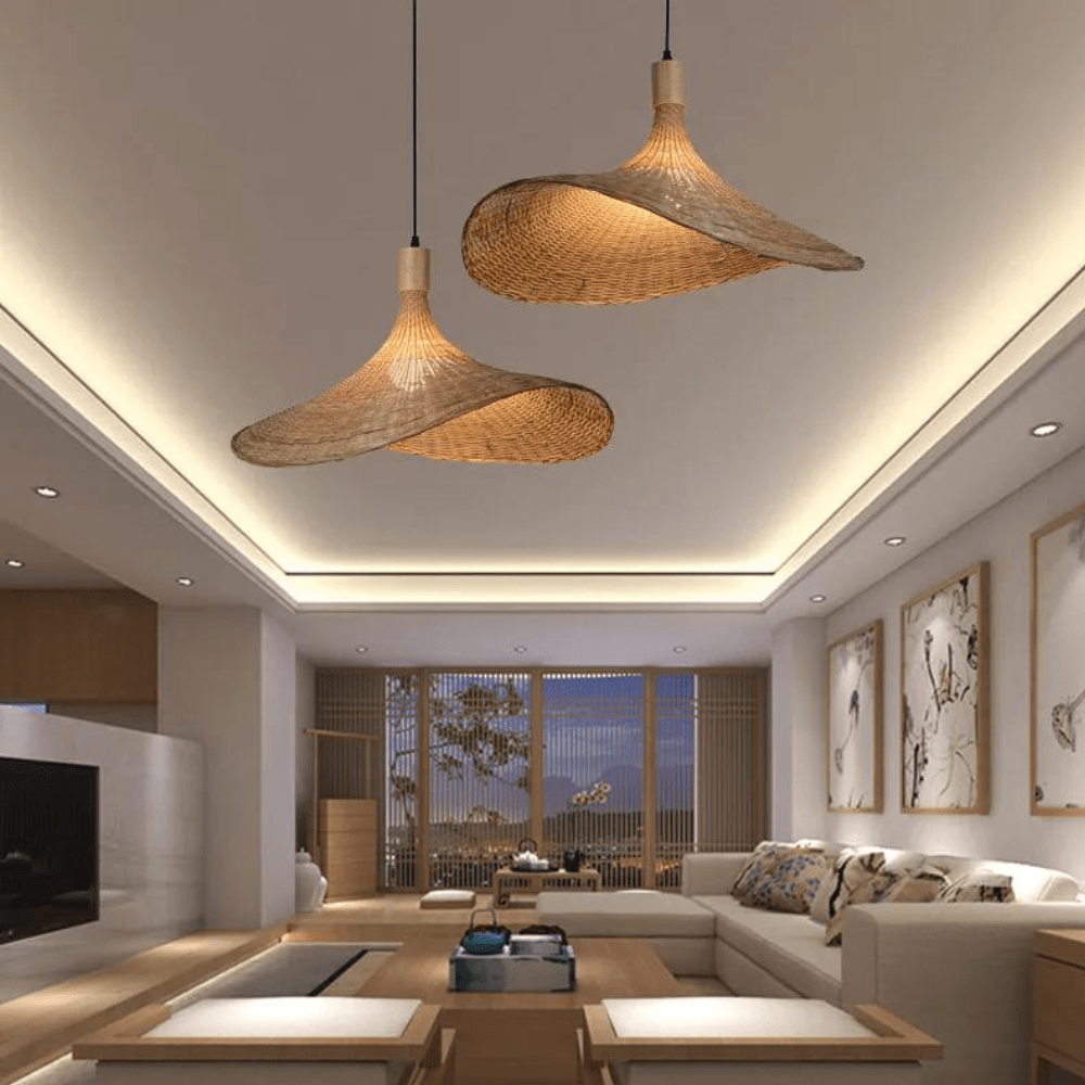 BambooShimmer Hanglamp - Natuurlijke Bamboe voor Sfeervol Licht