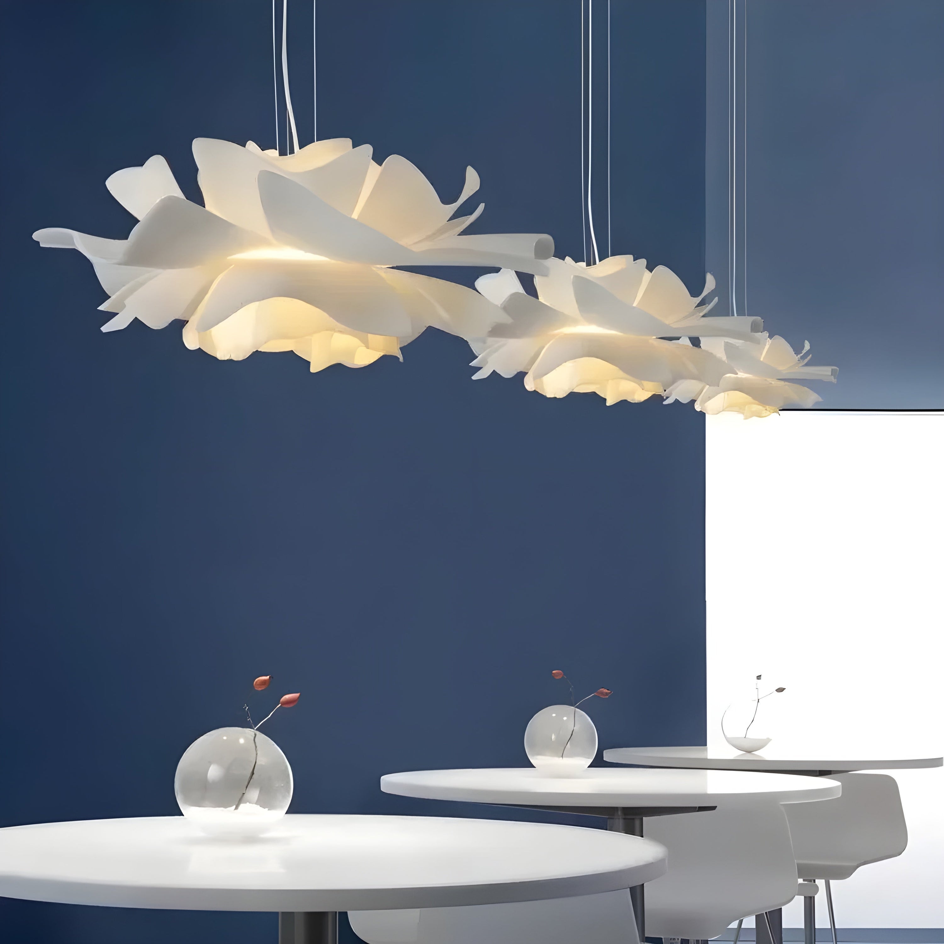 Nordic BlossomGlow Hanglamp - Elegante Bloemenverlichting