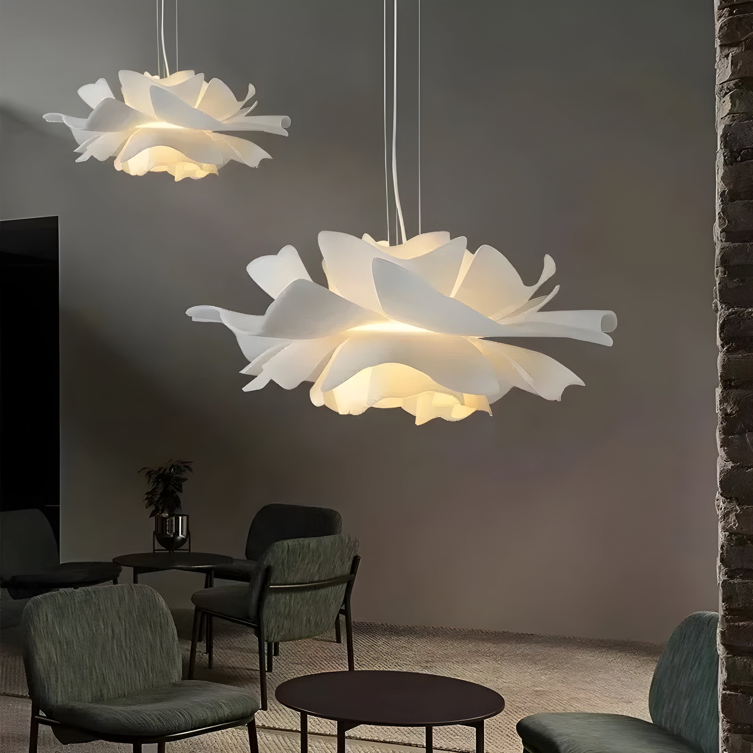 Nordic BlossomGlow Hanglamp - Elegante Bloemenverlichting
