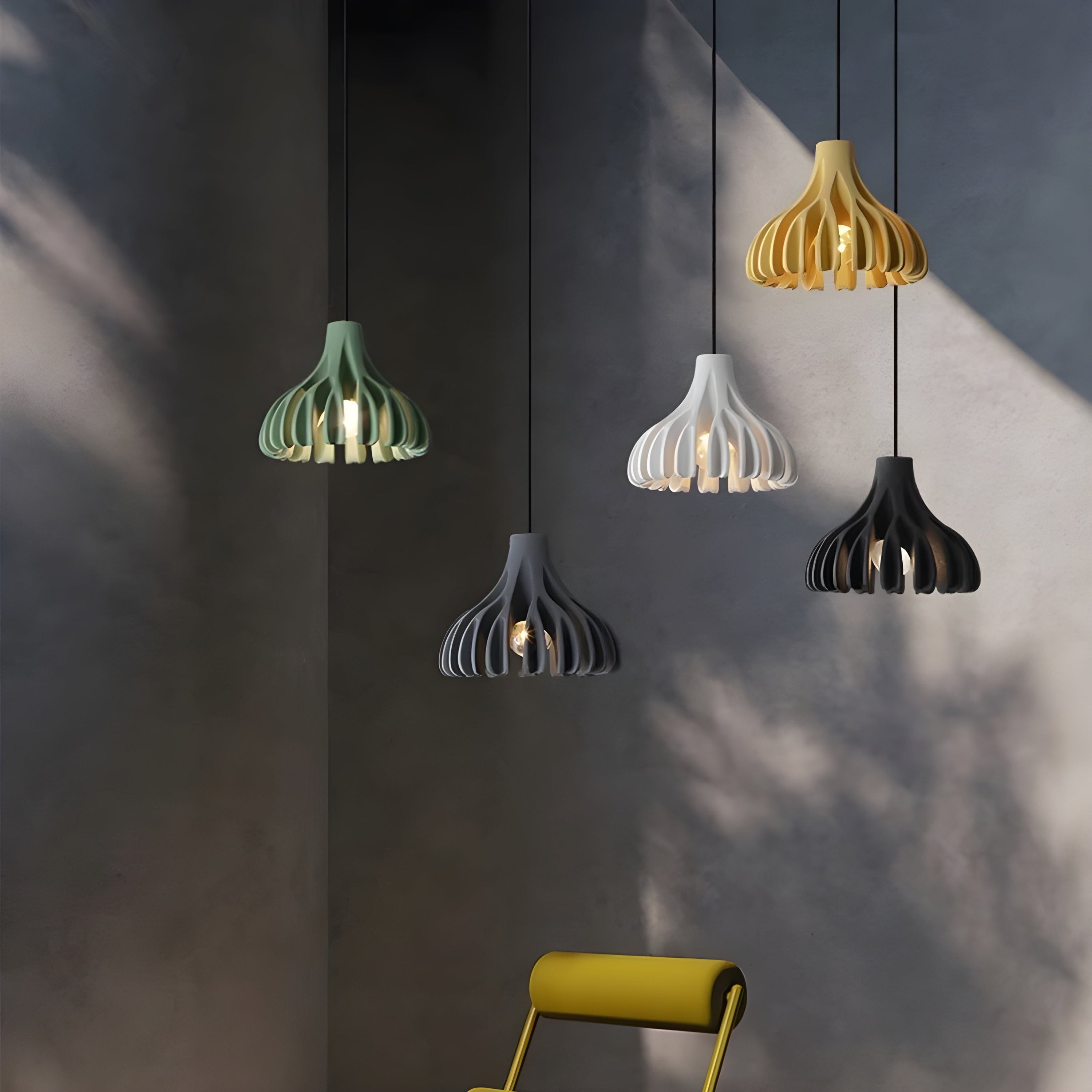 Elegante Noordse Macaron Hanglamp - Shimmering Lichtdesign