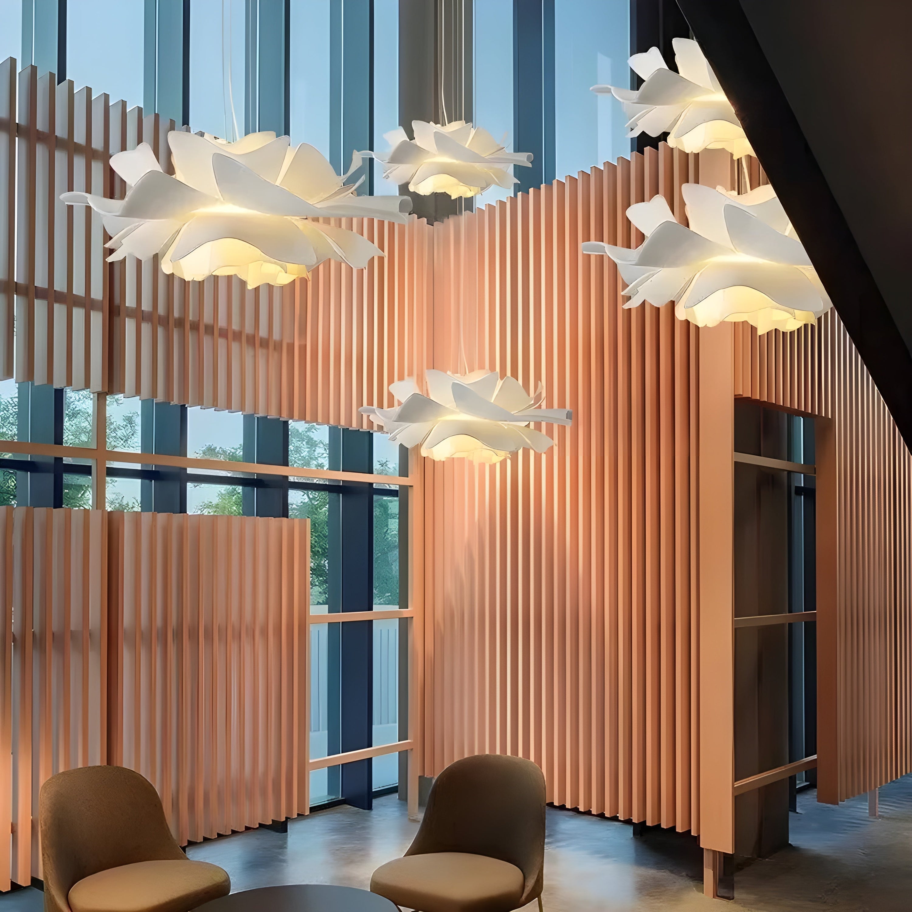 Nordic BlossomGlow Hanglamp - Elegante Bloemenverlichting