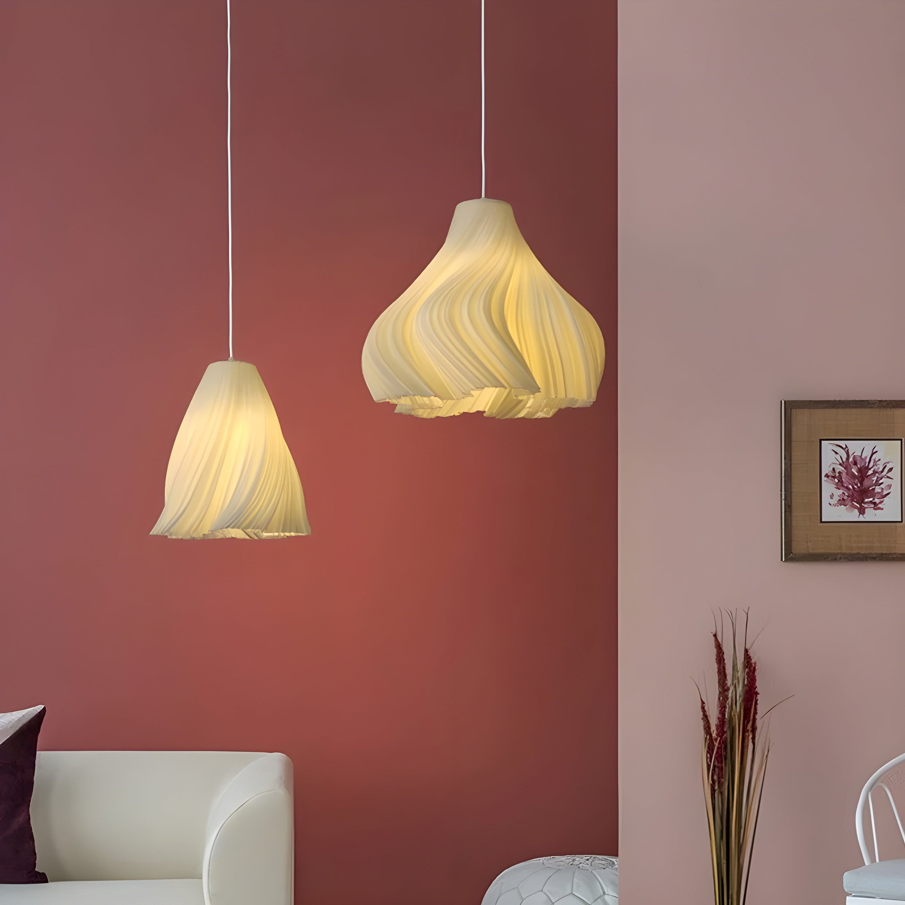 FloraBloom 3D-Geprinte Hanglamp - Unieke Noordse Bloem