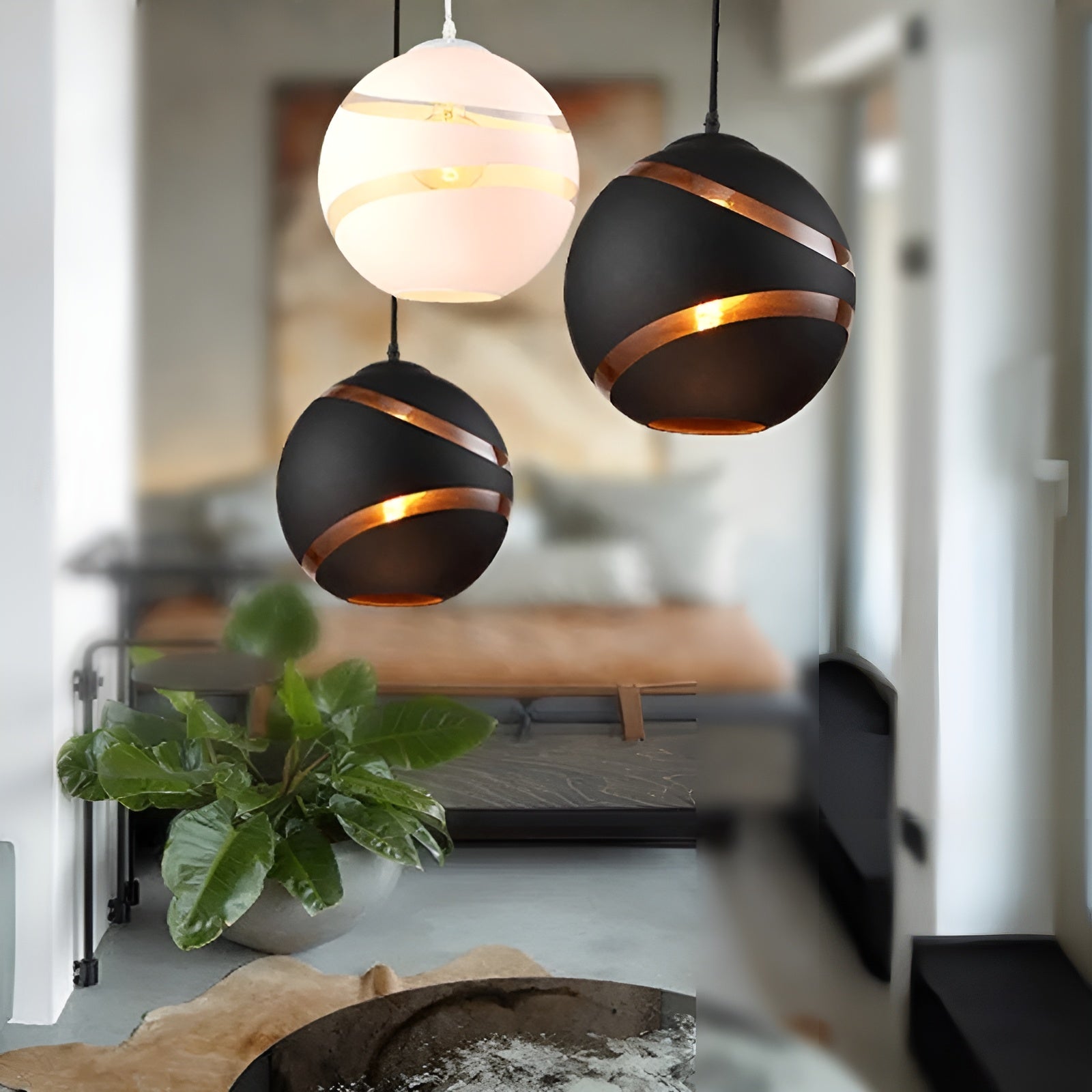 Stijlvolle Glazen Hanglamp - ModernSphere Bolverlichting