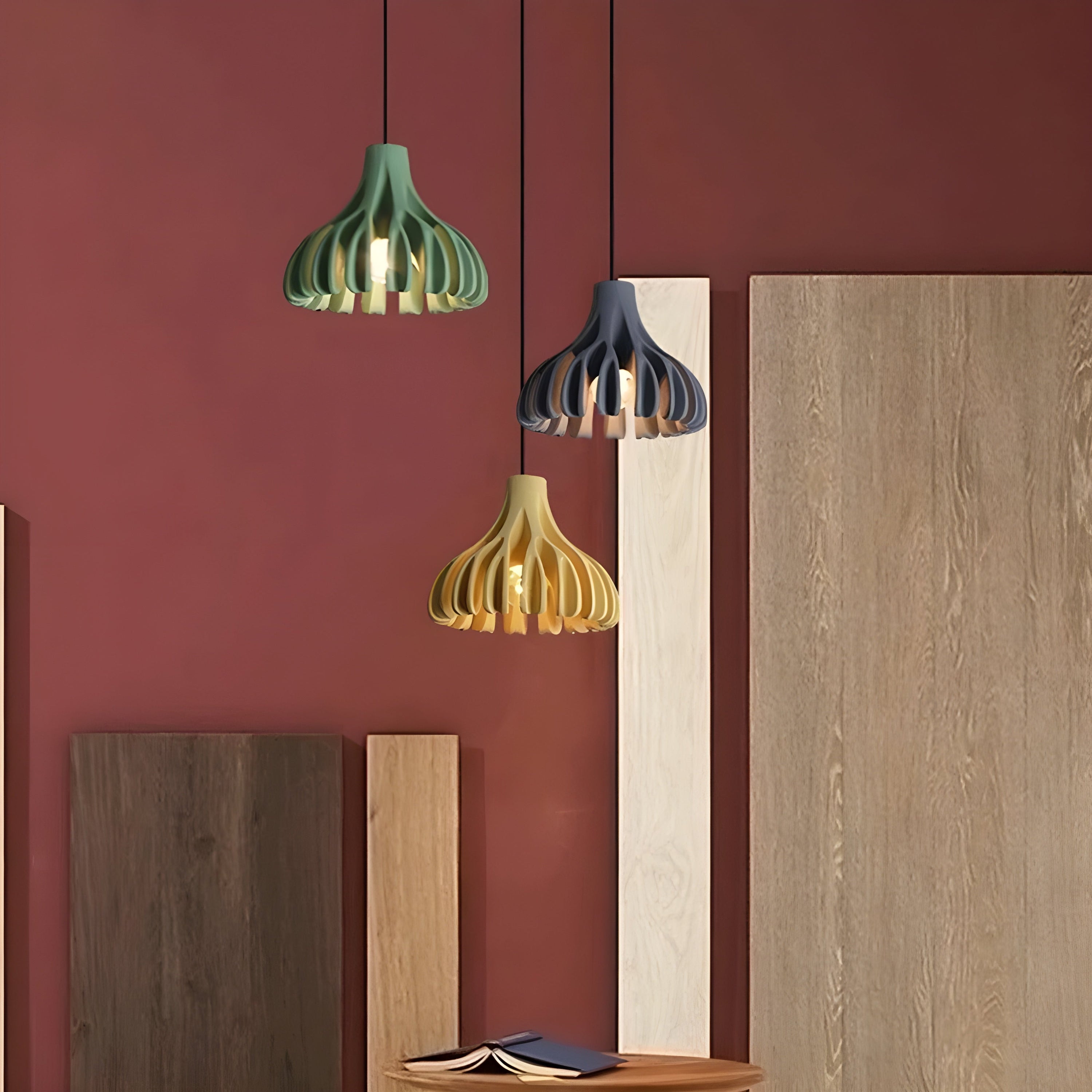 Elegante Noordse Macaron Hanglamp - Shimmering Lichtdesign