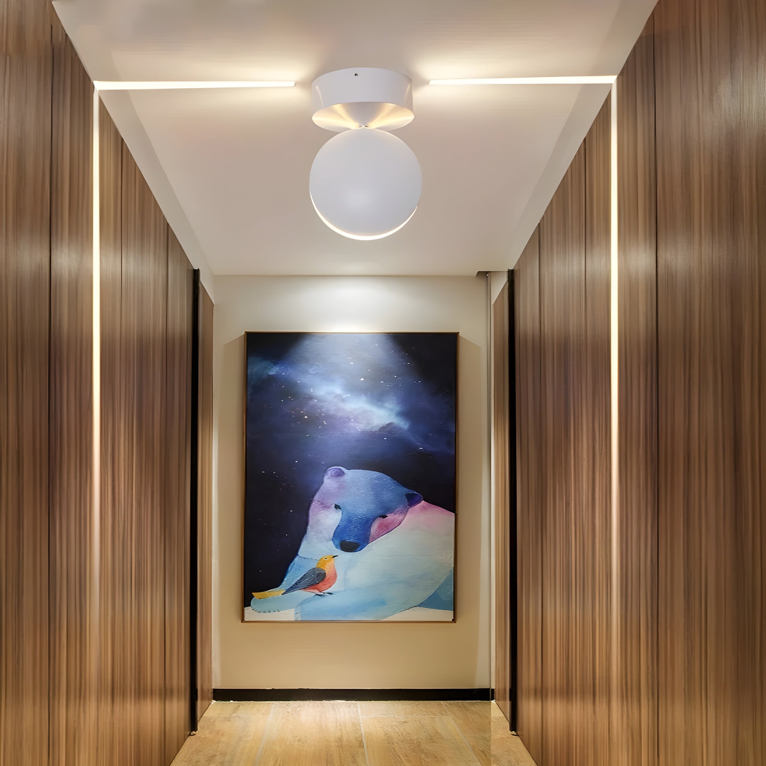 Elegante LED Wandlamp voor Moderne Hotelgangen - HallwayLuxe