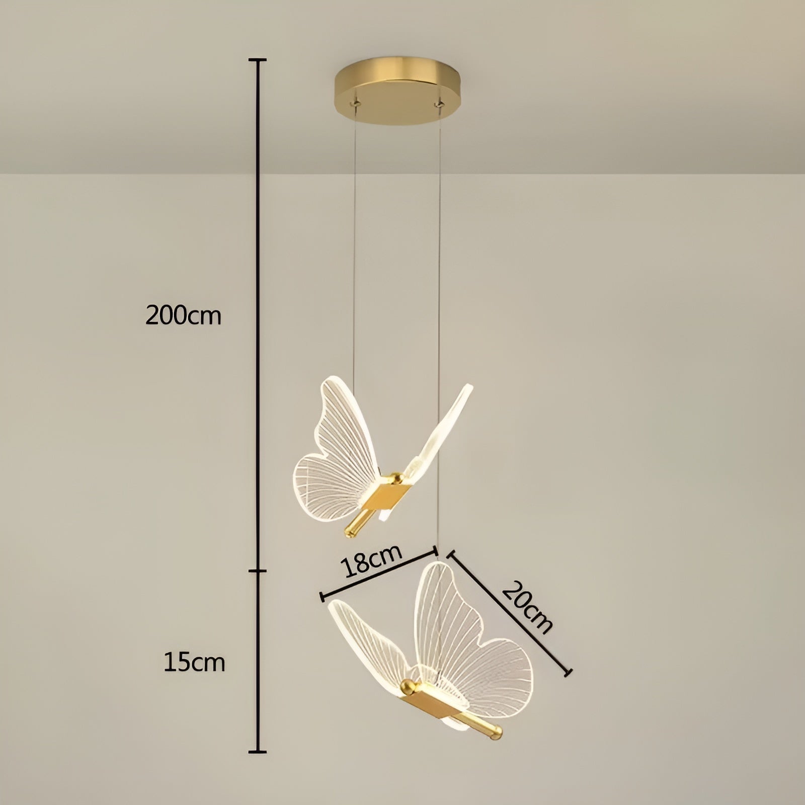 Scandinavische LED Vlinder Hanglamp - ButterflyBliss