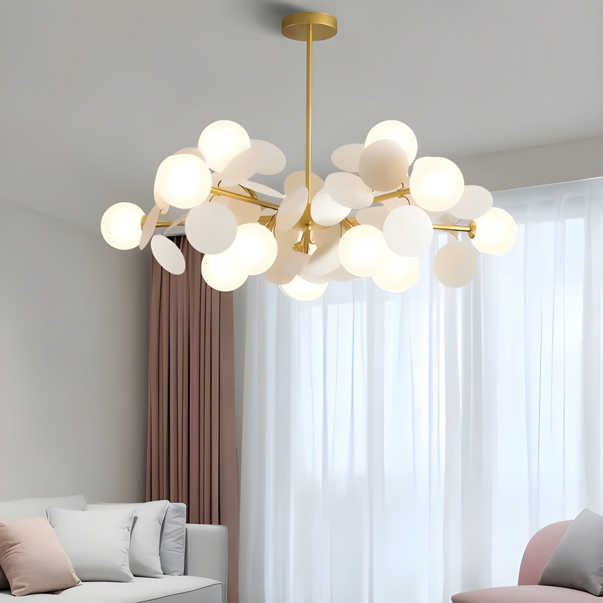 Elegante Glas Hanglamp - GlossyDream Decoratie voor Elke Ruimte