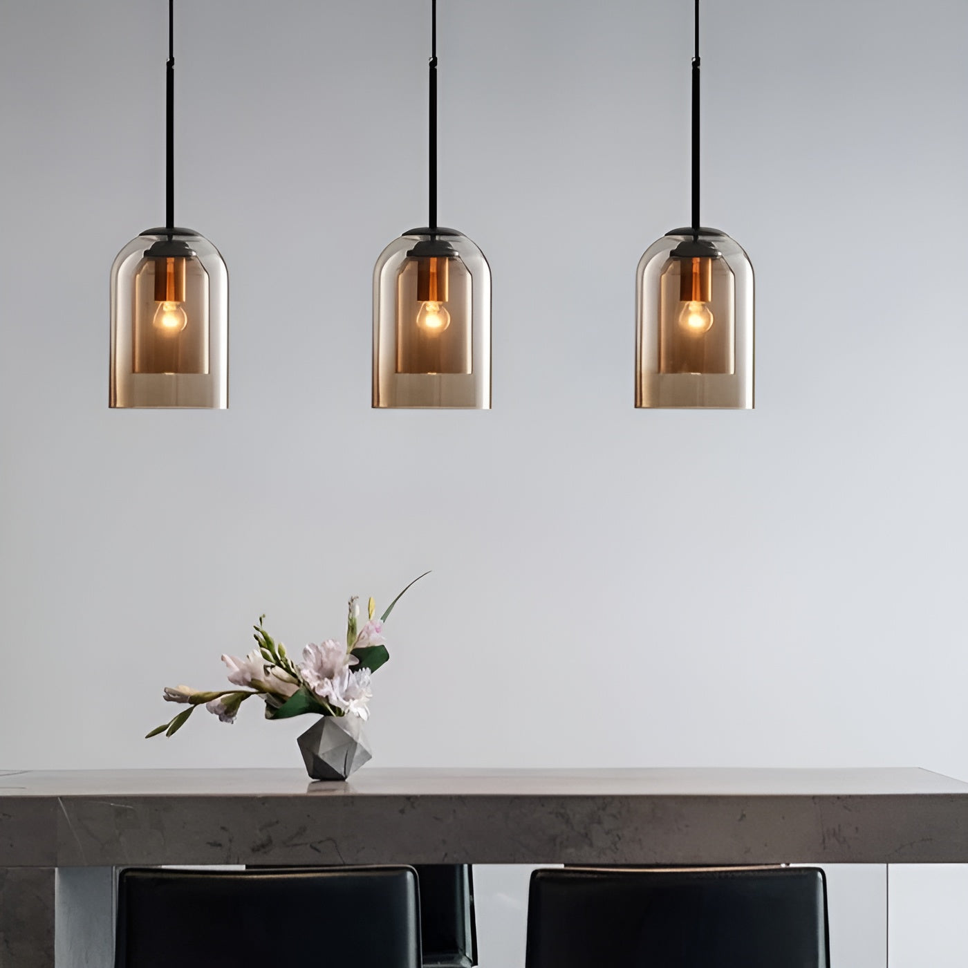 ScandiLume Hanglamp - Elegante Postmoderne Dubbelglas Verlichting