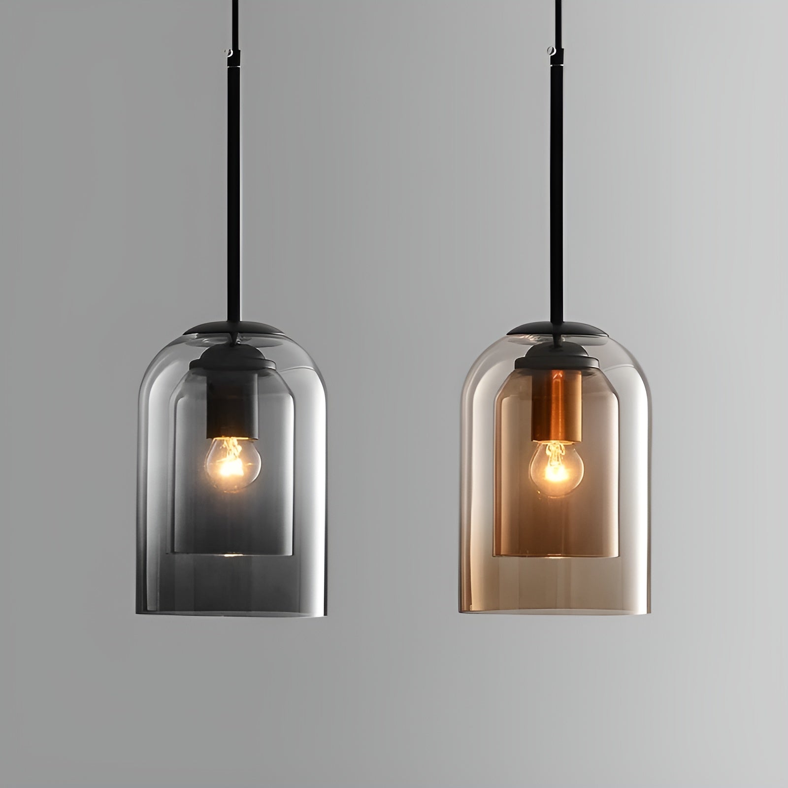 ScandiLume Hanglamp - Elegante Postmoderne Dubbelglas Verlichting