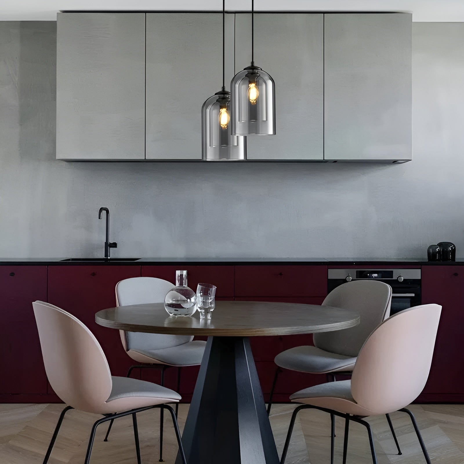 ScandiLume Hanglamp - Elegante Postmoderne Dubbelglas Verlichting