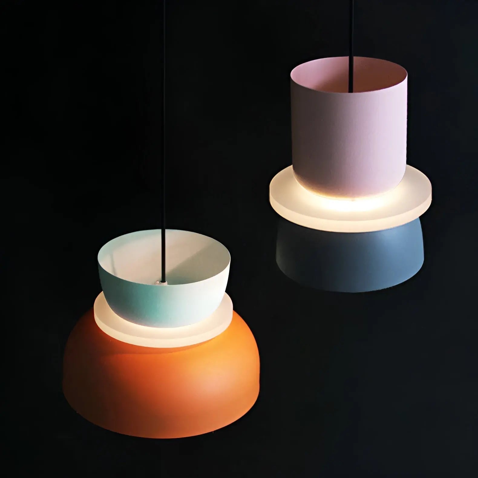 Stijlvolle Macaron LED Hanglamp - Kleurrijk en Elegant