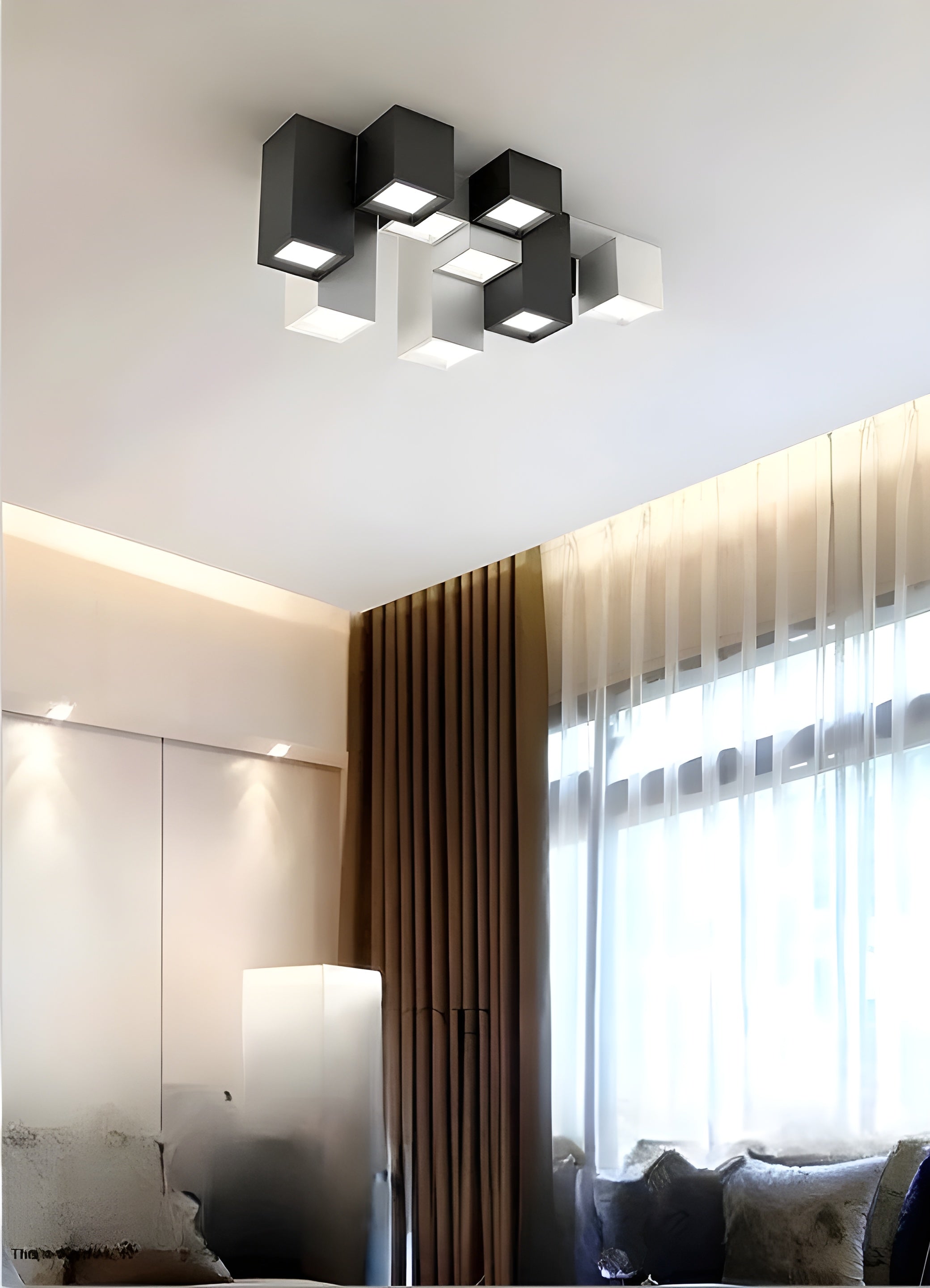 Moderne Geometrische Plafondlamp - LumoSquare Lichtdecoratie