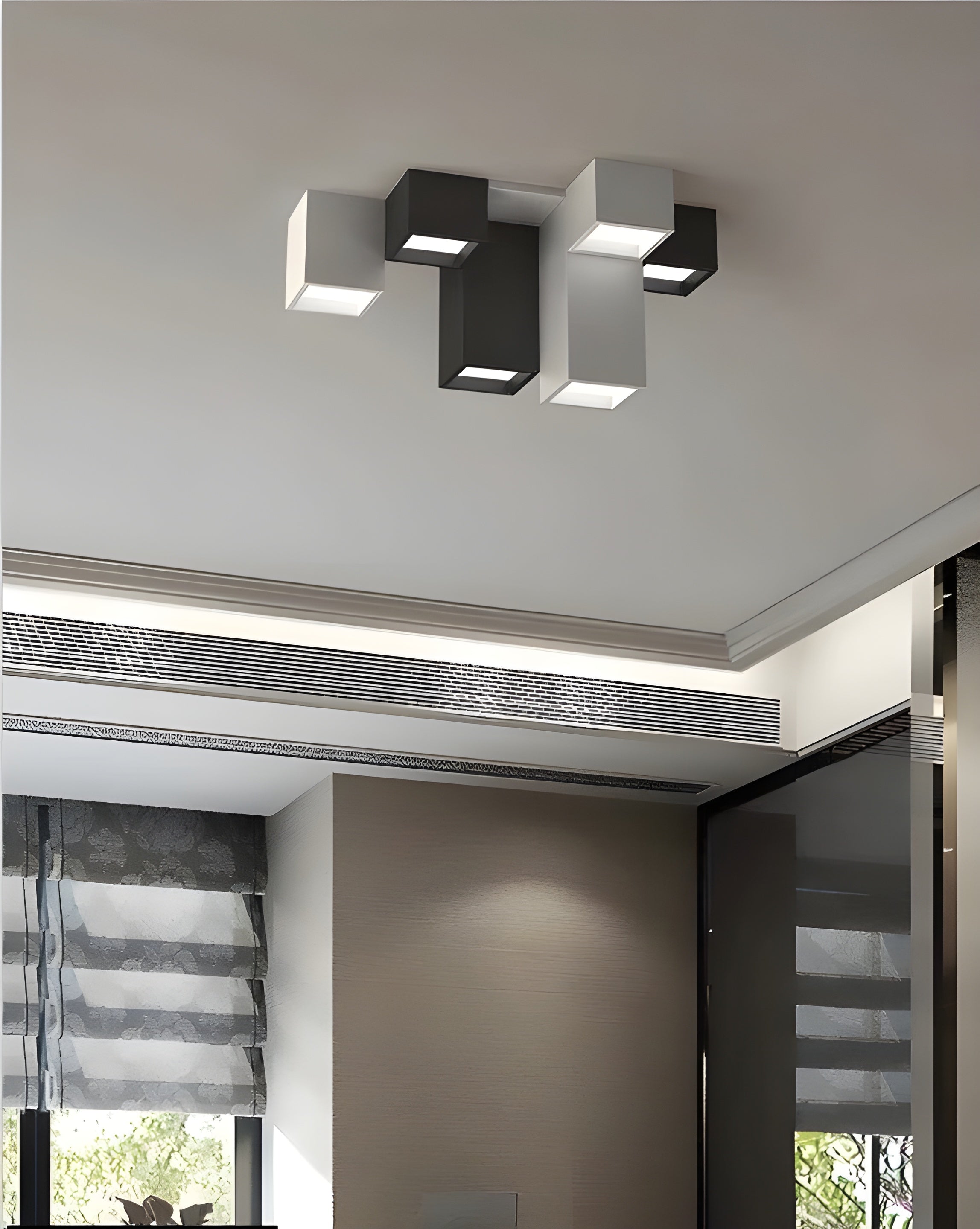 Moderne Geometrische Plafondlamp - LumoSquare Lichtdecoratie