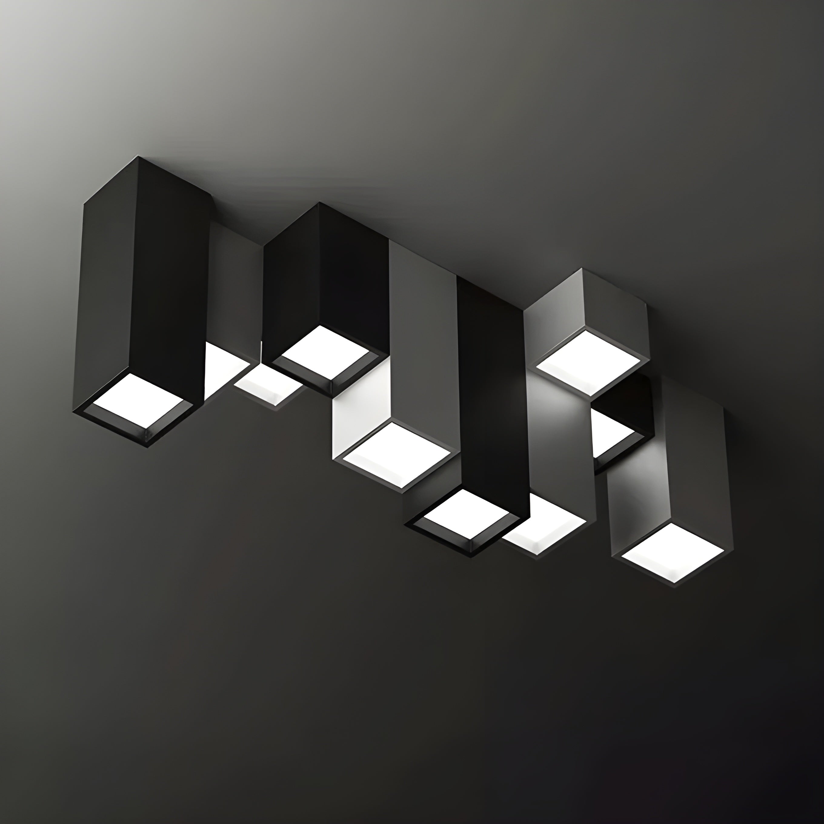 Moderne Geometrische Plafondlamp - LumoSquare Lichtdecoratie