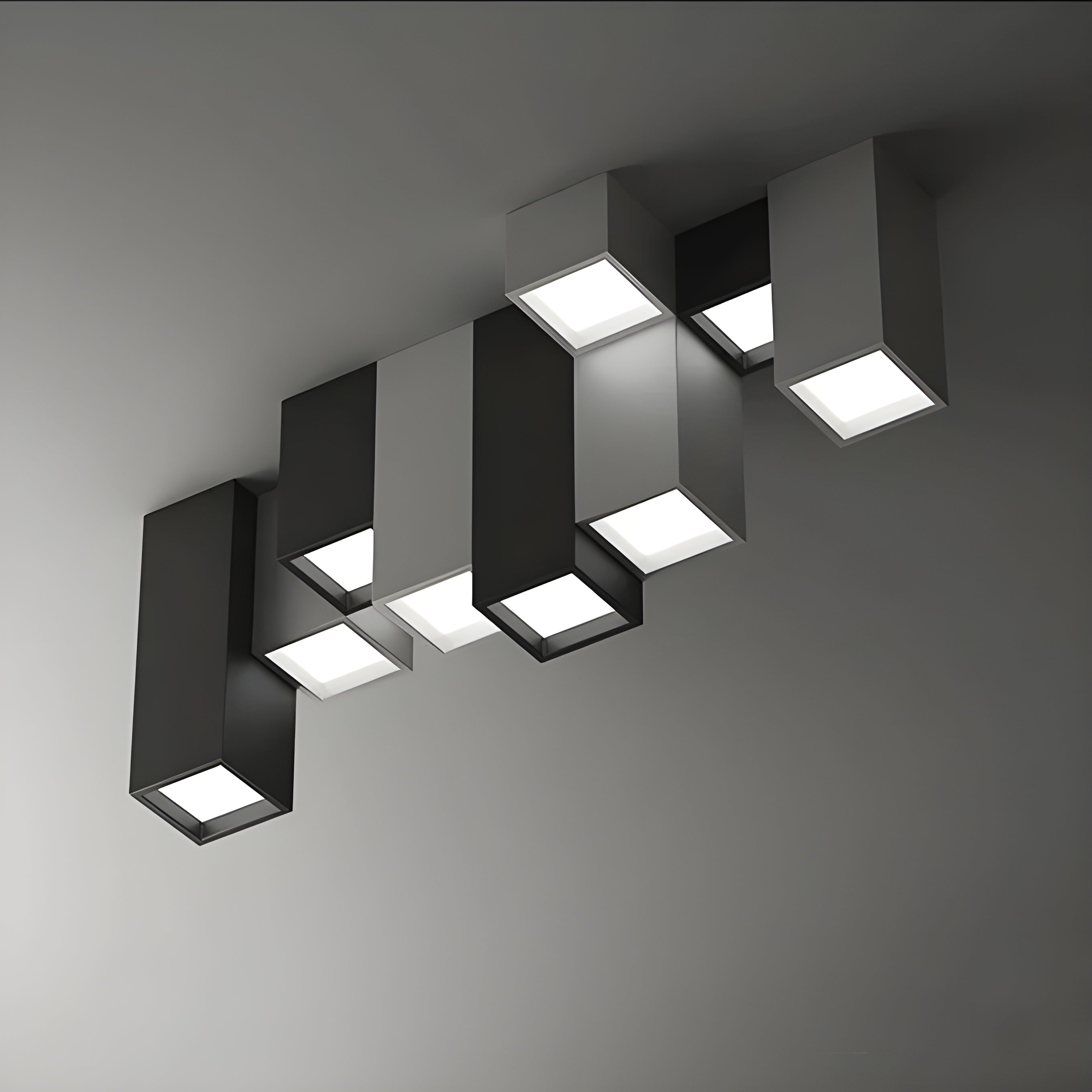 Moderne Geometrische Plafondlamp - LumoSquare Lichtdecoratie